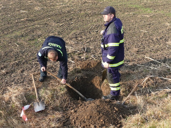 Výsadba stromů směrem z Vávrovic na Držkovice 5.11.201