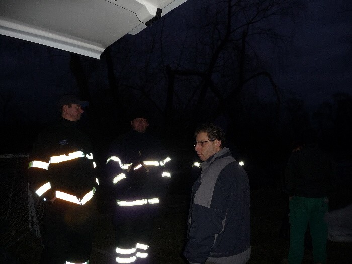 Zamrzlá řeka - ledové kry 25.2.2012