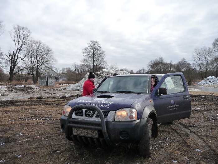 Zamrzlá řeka - ledové kry 25.2.2012