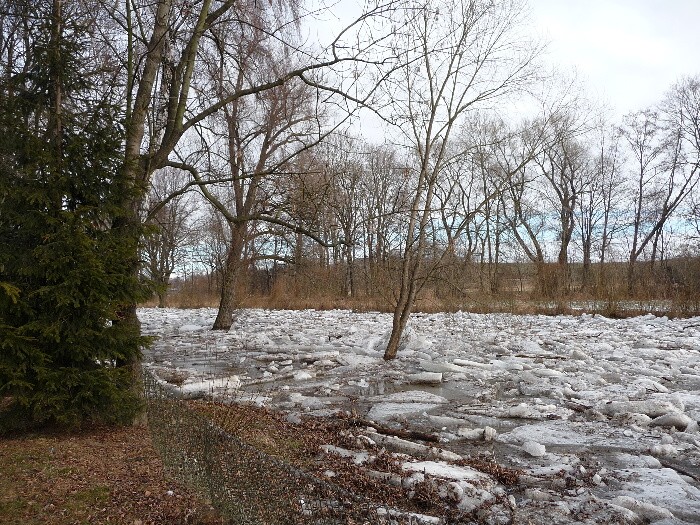 Zamrzlá řeka - ledové kry 25.2.2012